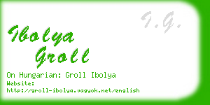 ibolya groll business card